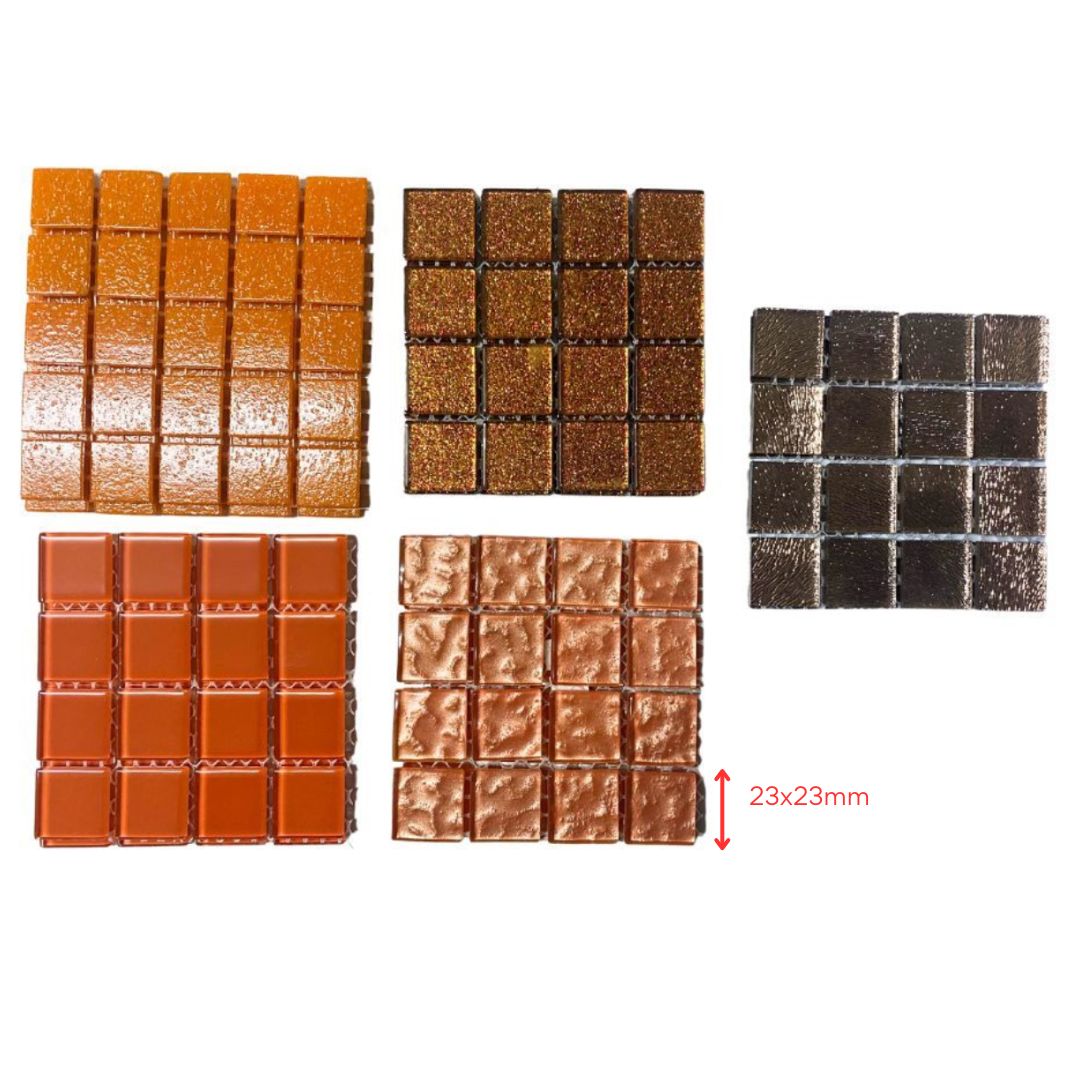 Mosaic Tiles -10 x sheets of Just Orange