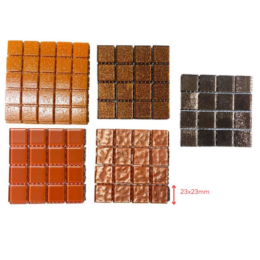 Mosaic Tiles -10 x sheets of Just Orange