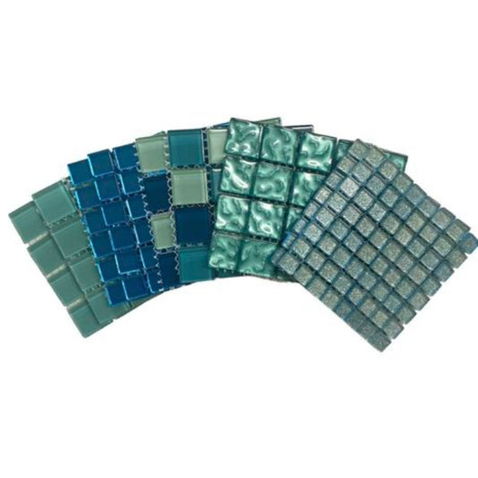 Mosaic Tiles - 10 x sheets of Just Turquoise