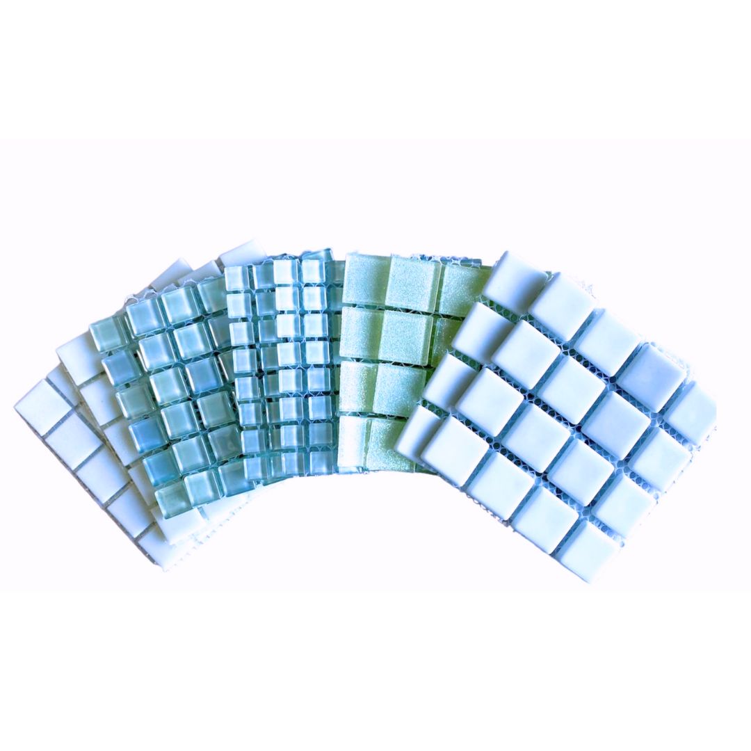 Mosaic Tiles - 10 x sheets of Just White