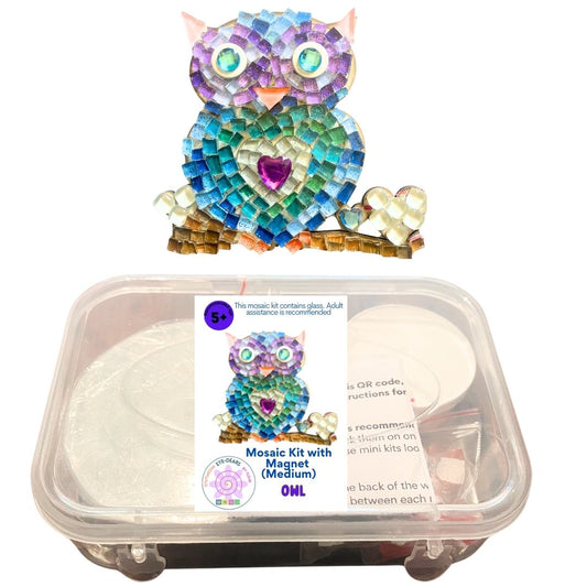 Mosaic Craft Kit with Magnet - Owl  (Medium)