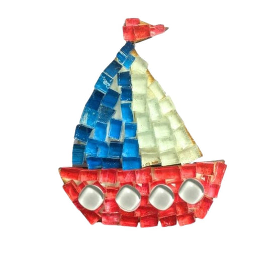 Mosaic Craft Kit with Magnet- Boat (Small)