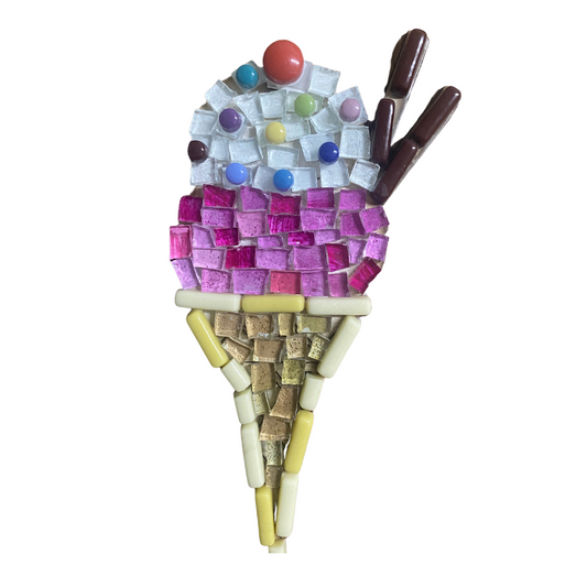 Mosaic Craft Kit with Magnet - Ice Cream (Medium)