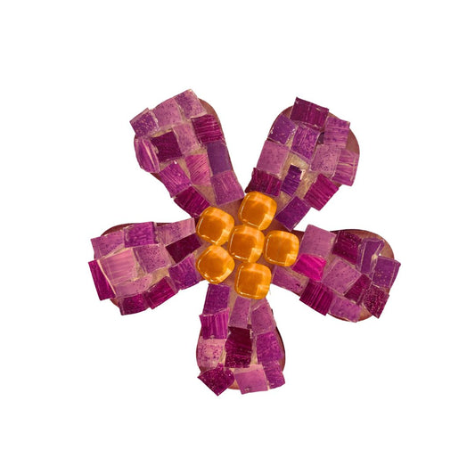 Mosaic Craft Kit with Magnet- Flower Purple (Small)