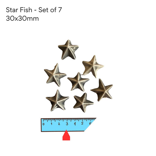 Starfish/Stars set of 7  (30x30mm)