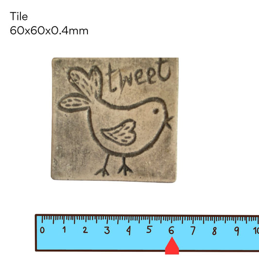 Bird Tweet tile (60x60x0.4mm)