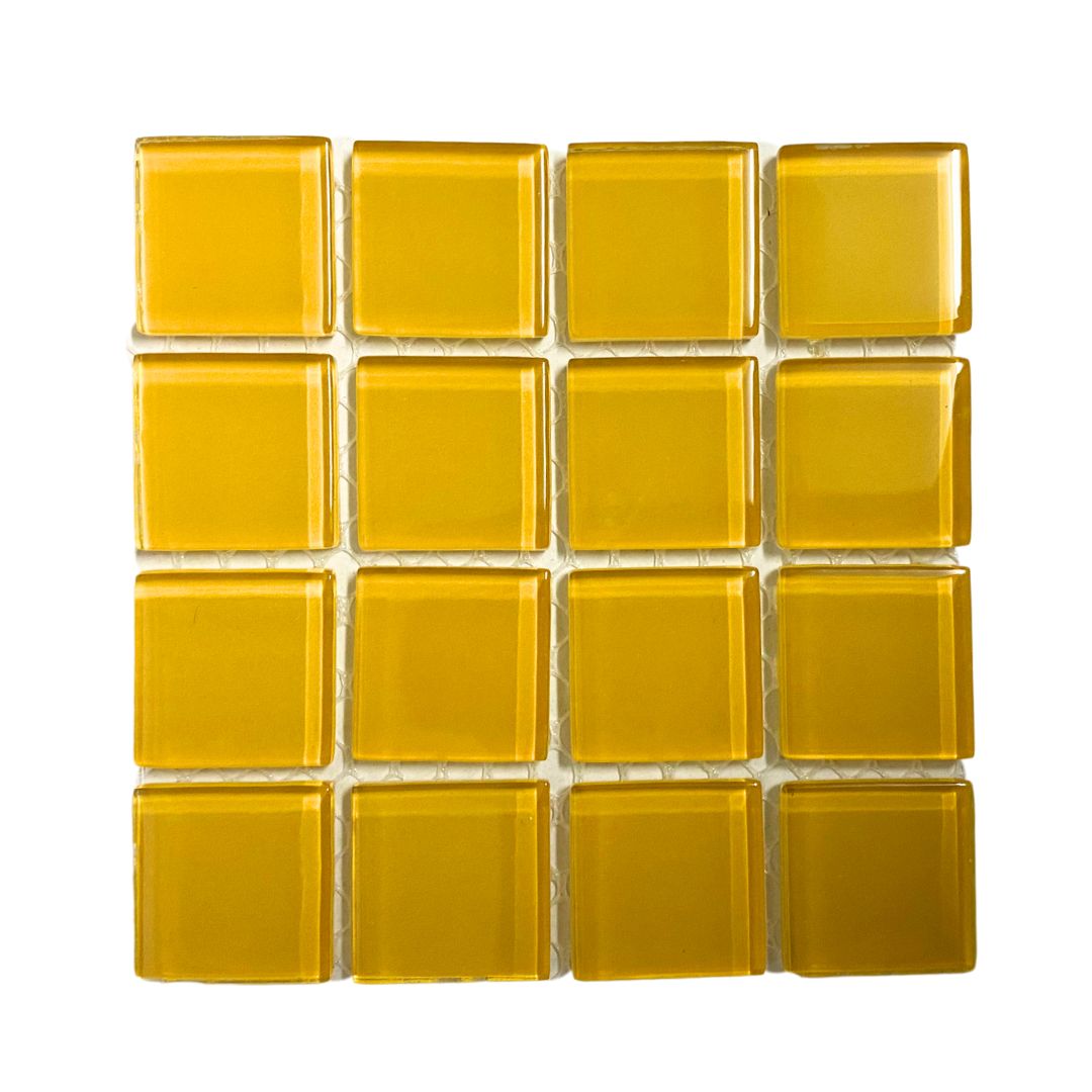 Mosaic Tiles -  Single Sheet Sunflower Yellow 23x23mm