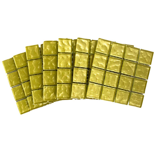 Mosaic Tiles - 10 x sheets of Yellow Summer Sun Ripple 23x23mm